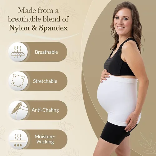 Miniatura 3 de Maternity Belly Band - 4-Way Stretch Post Partum Belly Band For Lumbar & Back Support - Pregnancy Gifts for Moms
