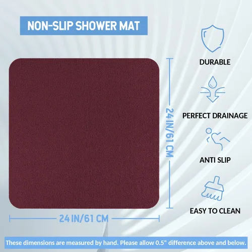 Miniatura 43 de Hargiis - Tapete antideslizante de secado rápido para tina y ducha, tapete exfoliante para pies, para baño, cocina u hotel, beige, 24 x 16 pulgadas