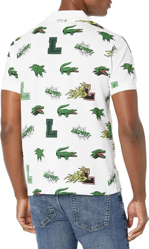 Miniatura 2 de Lacoste Polo navideño con estampado de cocodrilo de ajuste regular para hombre