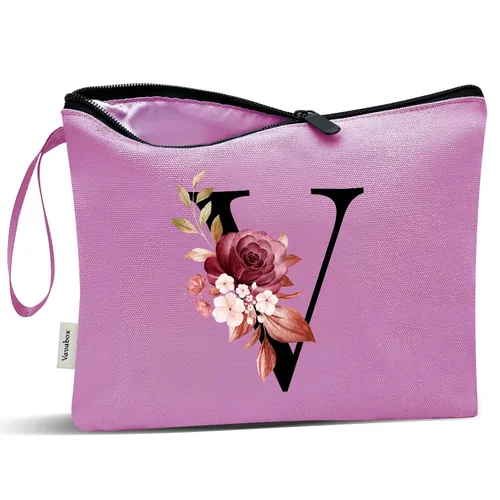 Miniatura 97 de Vavabox A-Z Bolsa de Maquillaje Personalizada, Regalos de Cumpleaños para Mujeres y Mamá, Regalos para la Mejor Amiga, Bolsa de Cosméticos
