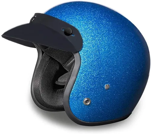 Miniatura 31 de Daytona Helmets - Medio casco de motocicleta con diseño de calavera y huesos cruzados – Aprobado DOT [Gráficos]