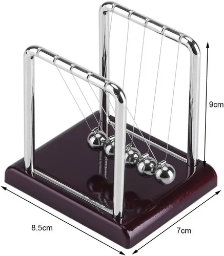 Miniatura 2 de DEWIN Newtons Cradle Pendulum Steel Balance Bola magnética oscilante de movimiento perpetuo, juguete de escritorio de ciencia física, juguete