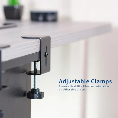 Miniatura 6 de VIVO - Sistema de cajones y estantes bajo el escritorio con abrazadera de esquina, accesorio para oficina para suministros, dispositivos de juego