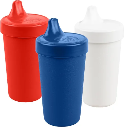 Miniatura 12 de Re-Play - Vasos de 10 onzas, hechos en EE.UU. Vasos antiderrames para la alimentación de bebés, niñas y niños pequeños, en color azul marino, agua