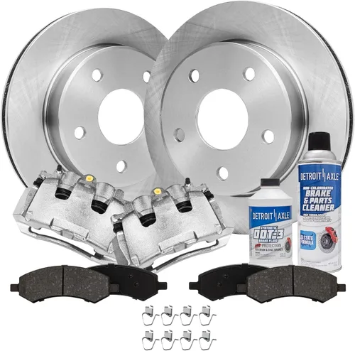Miniatura 91 de Detroit Axle - 4 rotores de freno para Ford 2012 2013 2014 F-150 Lobo, repuesto de rotores de freno de disco: rotor delantero de 13.78 pulgadas
