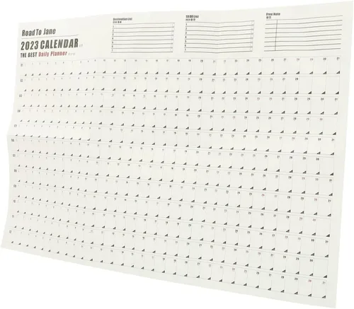 Toddmomy Calendario de pared anual 2023, calendario de pared 2023, calendario anual de papel, calendario académico de pared, calendario diario,