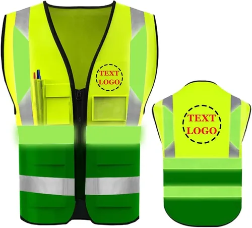 Miniatura 47 de Chaleco de Seguridad de Alta Visibilidad con Alta Reflectividad, Ropa de Trabajo de Seguridad Personalizada con Logotipo, Tiras Reflectantes