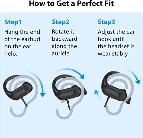 Miniatura 5 de APETOO Auriculares USB C con micrófono de gancho y control de volumen, auriculares con cable de entrenamiento tipo C, sonido estéreo de alta