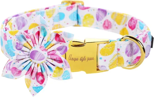 Miniatura 12 de Unique style paws Collar de Pascua para perro con pajarita de conejo y zanahoria para cachorros pequeños, medianos y grandes, S