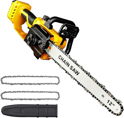 Miniatura 9 de Mini motosierra inalámbrica de 8 y 10 pulgadas, compatible con batería Dewalt de 20 V MAX, motosierras eléctricas sin escobillas para cortar madera