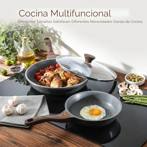 Miniatura 5 de SENSARTE Sartenes Antiadherentes para Freír, Sartenes para Omelettes con Revestimiento de Granito Suizo, Utensilios de Cocina Saludables, Sartén