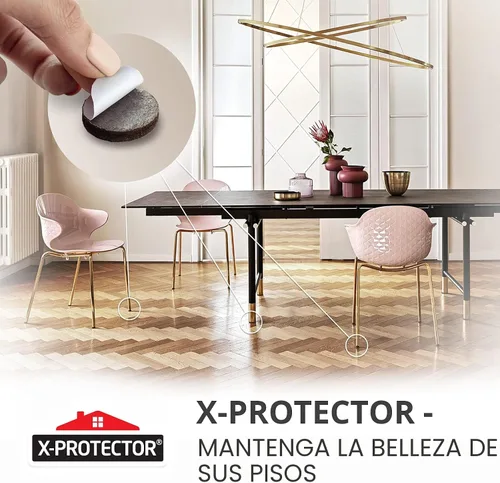 Miniatura 6 de Almohadillas de fieltro X-PROTECTOR para muebles, 235 piezas de alta calidad, los mejores protectores de piso de madera para proteger tu suelo