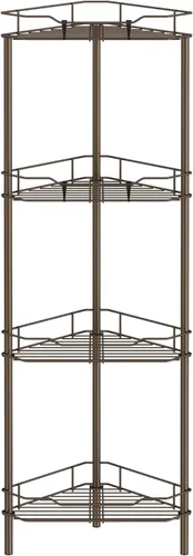 Miniatura 32 de HuggieGems Estante Organizador de Esquina para Ducha de 2 Niveles con Ganchos, Soporte de Estantes de Baño, Negro