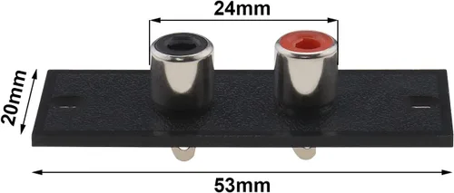 Miniatura 4 de 4 unids RCA conector 2 vías RCA terminal panel de pared placa entrada Phono chasis socket AV conector audio hogar accesorios