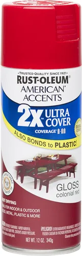 Miniatura 16 de Rust Oleum 280718 American Accents Ultra Cover 2X - Pintura en aerosol, color blanco brillante, 12 onzas Blanco satinado