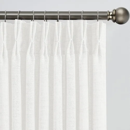 Miniatura 24 de RAIN CITY - Juego de 2 cortinas de 45 pulgadas de largo con plisado con pellizco, cortinas semitraslúcidas para dormitorio, cuarto de bebé