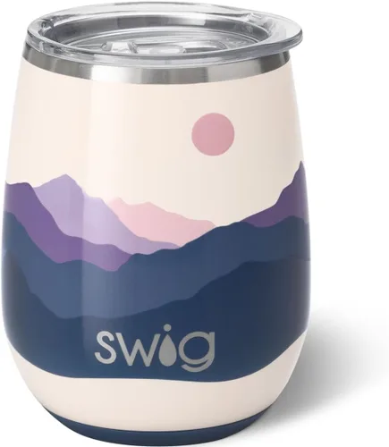 Miniatura 13 de Swig Vaso de vino aislado de 14 onzas con tapa, apto para lavavajillas, tazas de vino de acero inoxidable (negro)