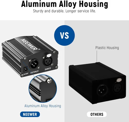 Miniatura 9 de Kit de alimentación Neewer 48 V Phantom Power de 1 canal