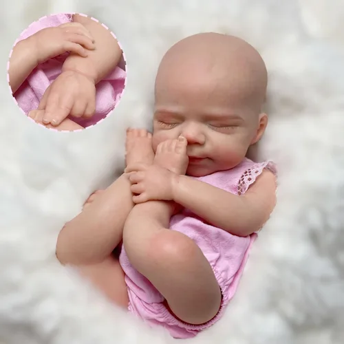 Miniatura 4 de Gileutay Muñecas de bebé de silicona de 12 pulgadas, cuerpo completo, muñecas realistas reborn para niñas, recién nacidas pintadas a mano que