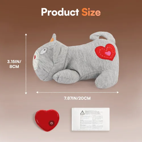 Miniatura 6 de ALL FOR PAWS Heartbeat - Juguete de peluche para gatos, compañero calmante para gatitos con latidos cardíacos realistas, alivio de la ansiedad