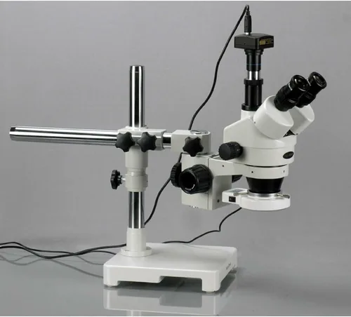 Miniatura 2 de AmScope SM-3T-54S-M Microscopio Digital Profesional Trinocular Estéreo Zoom, WH10x Oculares, Aumento 7X-45X, Objetivo de Zoom 0.7X-4.5X, Luz LED