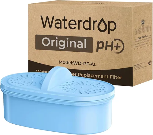 [Original] Waterdrop - Filtro de agua alcalino de repuesto para todos los sistemas de filtración Waterdrop para jarras y dispensadores, aumenta el
