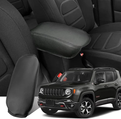 Ruiya Funda para reposabrazos para Jeep Renegade, cubierta de consola central, para Jeep Renegade 2015-2023, accesorios para Jeep Renegade, cubierta
