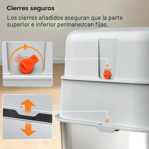 Miniatura 9 de Chumajor Caja de arena XXL de acero inoxidable para gatos con tapa, resistente, sin olor y ahorro de espacio, diseño oculto para gatos grandes