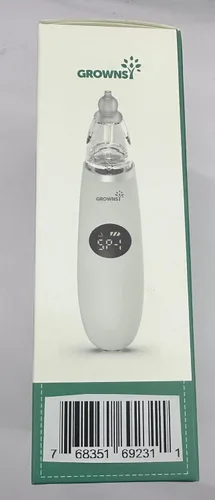 Miniatura 8 de GROWNSY Aspirador Nasal para Bebé Succionador de Nariz para Bebé Succión Eléctrica de Nariz para Niños Pequeños, Succionador Ergonómico de Mocos