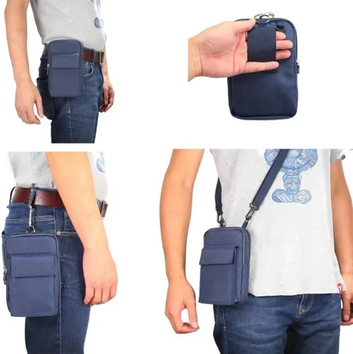Miniatura 2 de Bolso universal cruzado para teléfono celular, bolsa de cintura para deportes al aire libre, funda para llevar teléfonos móviles, bolsa de hombro, C