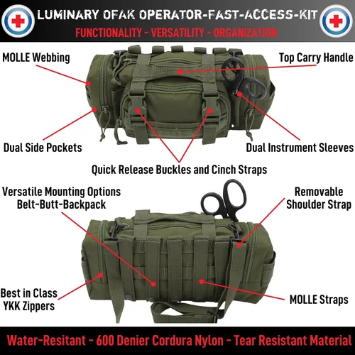 Miniatura 5 de OFAK - Kit de acceso rápido para operador – Compacto, ligero y versátil kit EDC para operadores especiales, campo, rango, automóvil, hogar o bolsa