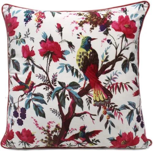 Miniatura 8 de Funda de cojín con flores de terciopelo para sofá, cojín bohemio colorido, con diseño de pájaro, estilo chic bohemio, acento indio, hecho a mano