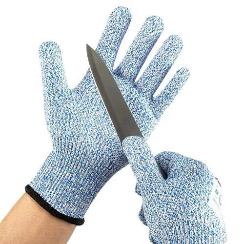 Miniatura 12 de Kebada Guantes resistentes a cortes, guantes de corte ANSI A2, revestimiento de poliuretano, pantalla táctil, modelo multiusos C2, 1 par, grande Gris