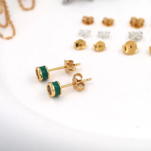 Miniatura 2 de 16 unidades/8 pares de aretes chapados en oro de 18 quilates para tachuelas, de plata de ley 925, no se decolora, seguro, hipoalergénico seguro