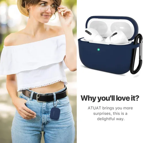 Miniatura 7 de Funda para AirPods Pro de 2ª generación, accesorios protectores de silicona con llavero para mujeres y hombres para Apple AirPods Pro Gen 2 (2022)