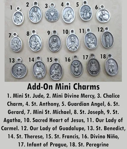 Miniatura 6 de St. Gerard Prayer Bangle Bracelet, Saint Gerard with Prayer, Patron Saint of Expectant Mothers, Extra Small to Large