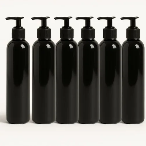 Miniatura 27 de Royal Massage Botella con bomba tipo bala de 8 onzas, aceite de masaje, loción, jabón, dispensador de champú, PET sin BPA con bomba de bloqueo Verde