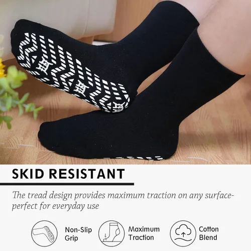 Miniatura 2 de ZAKASA Calcetines antideslizantes de agarre Calcetines antideslizantes para hombres y mujeres, calcetines antideslizantes para adultos mayores