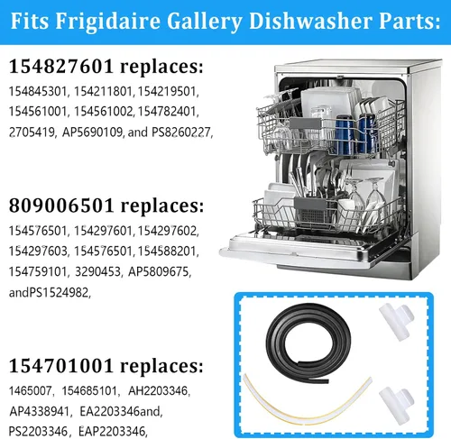 Miniatura 2 de 154827601 Kit de sello de puerta de lavavajillas compatible con lavavajillas Frigidaire Gallery Kenmore Electrolux, incluye junta de puerta inferior