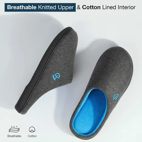 Miniatura 4 de VeraCosy Pantuflas de espuma viscoelástica de dos tonos para hombre