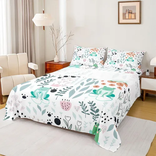 Miniatura 17 de Erosebridal Juego de sábanas de animales de la selva para niñas y niños, juego de sábanas de safari salvaje con diseño de elefante, oso, tigre