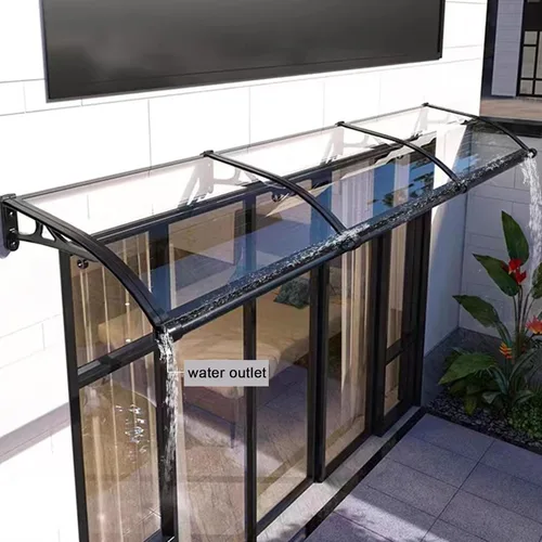 Miniatura 6 de Cubierta de policarbonato transparente, cubierta de refugio de lluvia para ventana, toldo de ventana de puerta, toldo de jardín, toldo silencioso