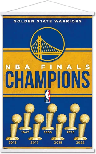 Miniatura 8 de Trends International NBA Golden State Warriors - Póster de pared de Champions 23, 22.37 x 34.00 pulgadas, paquete de impresión premium y colgador