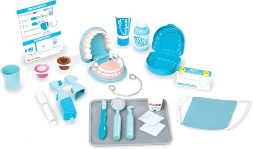 Miniatura 4 de Melissa & Doug Medical Play Bundle - Kit de dentista Super Smile de 25 piezas con dientes de gran tamaño y kit médico de 25 piezas con herramientas