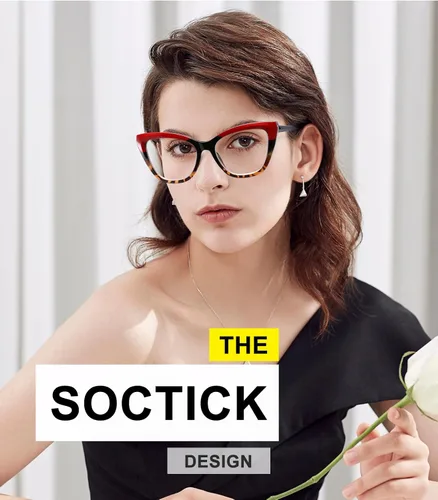 Miniatura 4 de Lentes de lectura elegantes para mujer, paquete de 4 unidades, de gran tamaño, bloquean la luz azul, con combinaciones de colores de moda (C1 x 0.00)