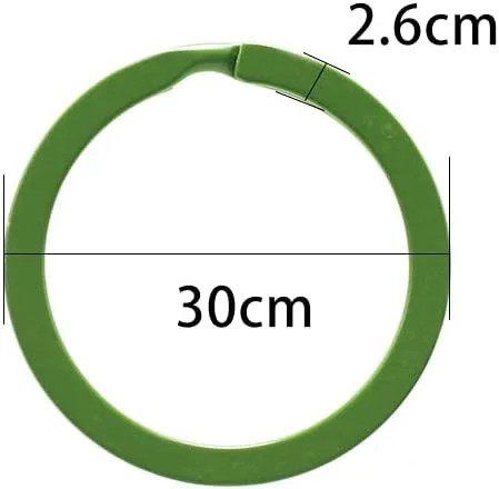 Miniatura 2 de 10 unids 1.181 in redondo DIY metal llavero anillo dividido unisex llavero joyería fabricación accesorios Findngs, Verde militar