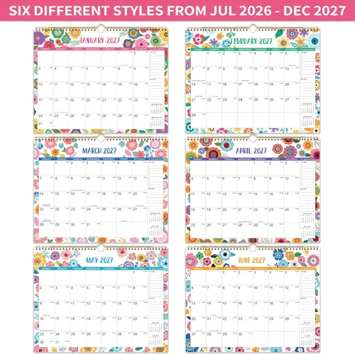 Miniatura 6 de Calendario 2026 - Calendario de Pared 2026, 38.1 cm x 29.2 cm, Ene.2026 - Dic.2026, Calendario de Pared Mensual de 12 meses 2026, Gancho para Colgar