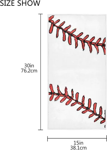 Miniatura 3 de Wamika Toallas de mano de béisbol, toalla deportiva de encaje, toalla suave y fina para invitados, paños de cocina portátiles, paños de cocina