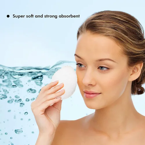 Miniatura 5 de Geiserailie 50 esponjas faciales comprimidas, maquillaje facial, esponjas cosméticas naturales de spa para mujeres, máscara exfoliante, eliminación
