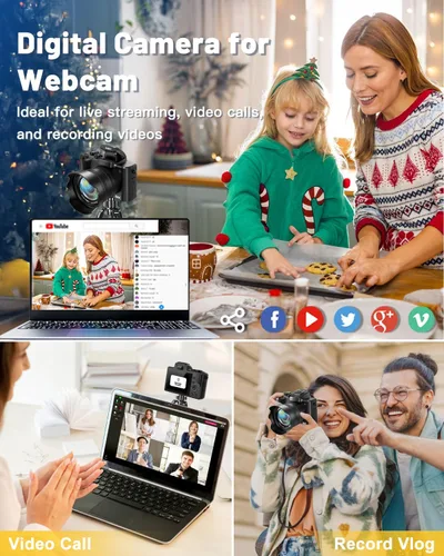 Miniatura 7 de Cámaras digitales 8K de 88 megapíxeles para fotografía, cámara WiFi de videoblogs de 8K para YouTube con enfoque automático y pantalla táctil